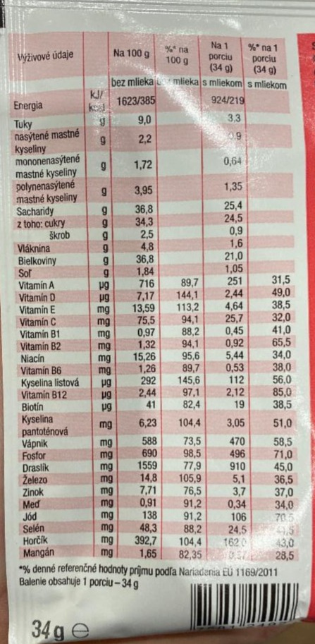 Nutri Food Koktail S Pr Chu Ou Lesn Ho Ovocia Kal Rie Kj A Nutri N