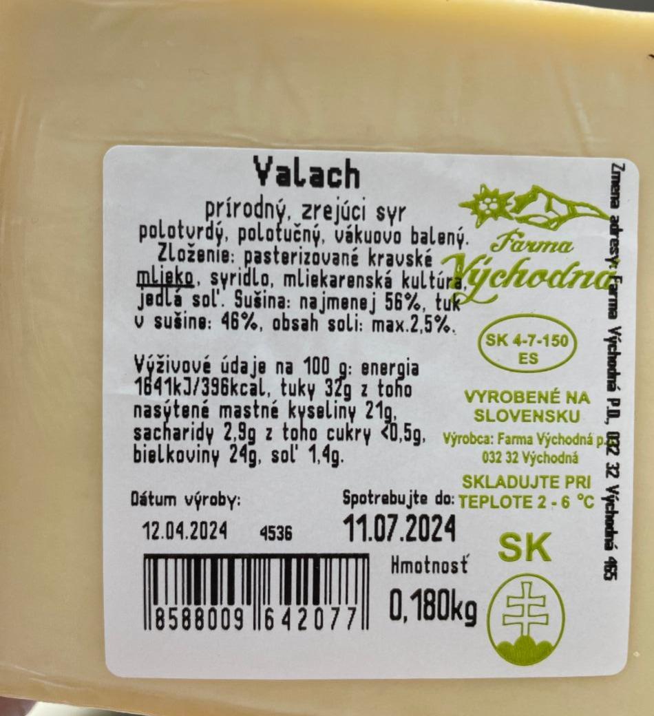 Fotografie - Valach prírodný, zrejúci syr Farma Východná