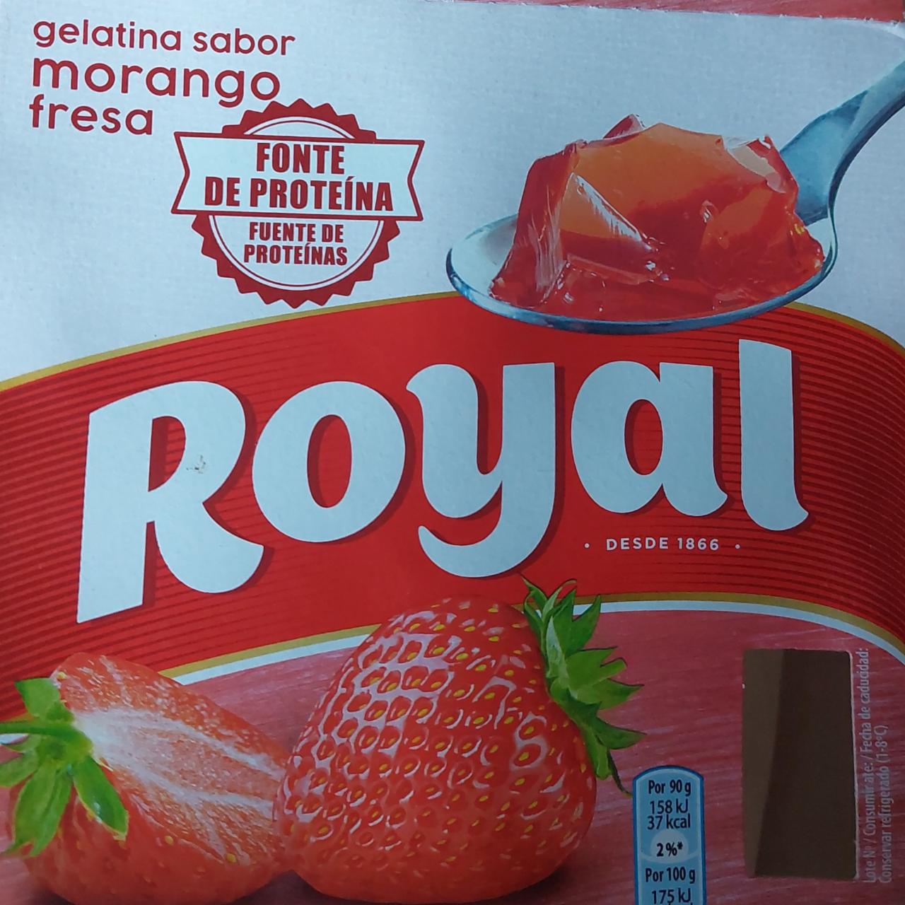 Fotografie - Gelatina sabor morango fresa Royal