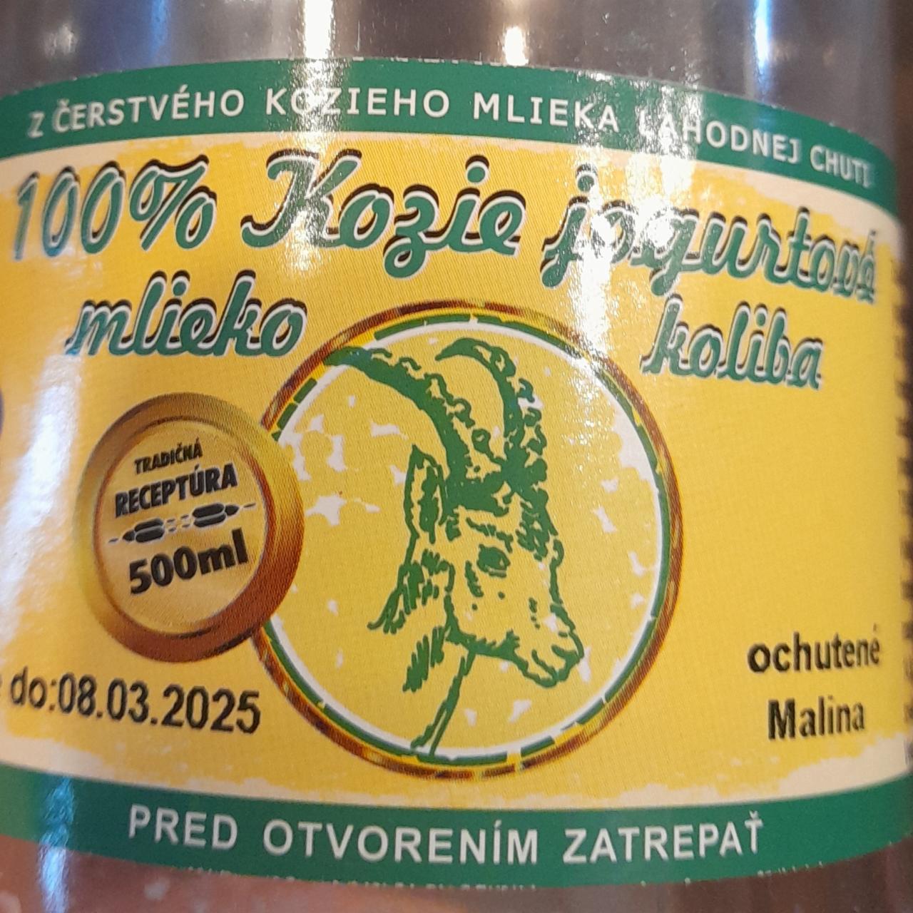 Fotografie - 100 % kozie jogurtové mlieko ochutené Malina Koliba