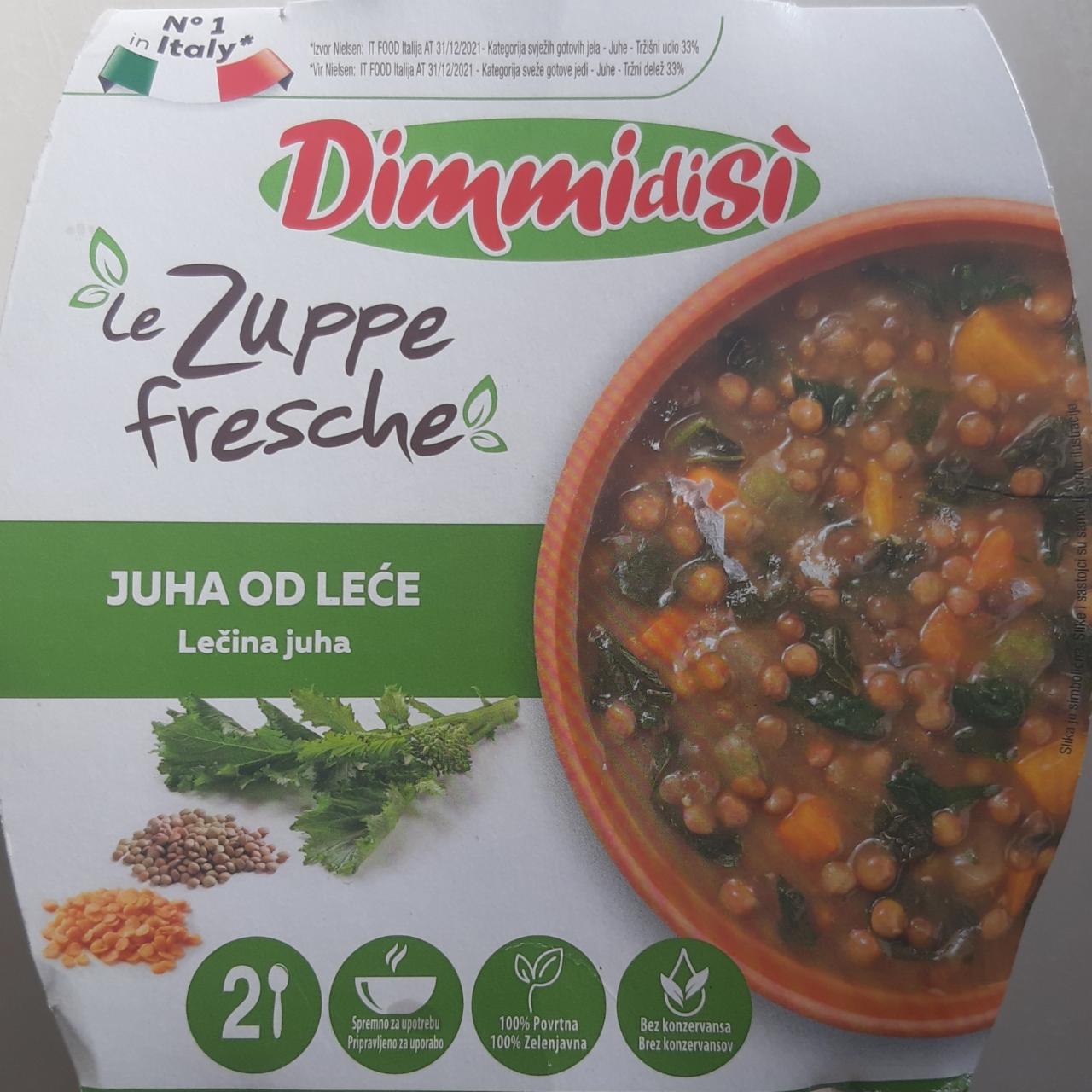 Fotografie - Le Zuppe fresche Juha od leće Dimmidisi