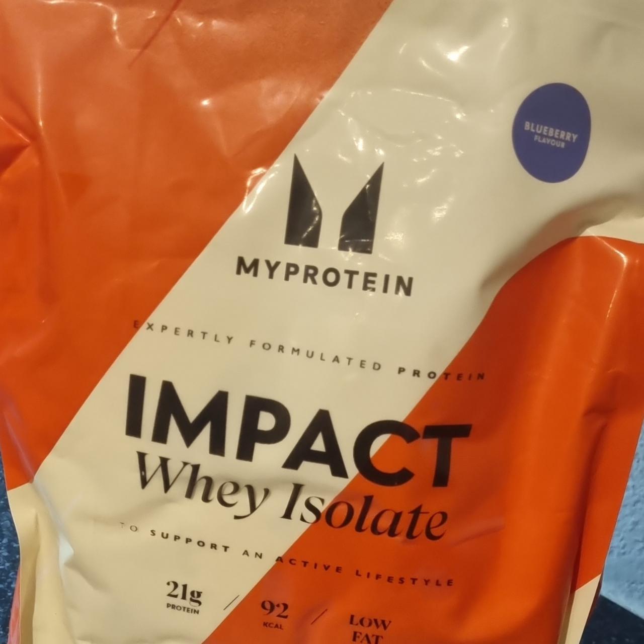 Fotografie - Impact Whey Isolate Blueberry Myprotein