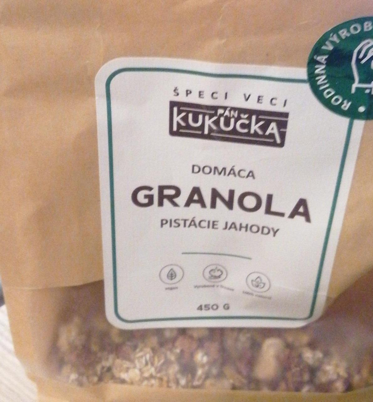 Fotografie - Domáca Granola Pistácie Jahody Pán Kukučka