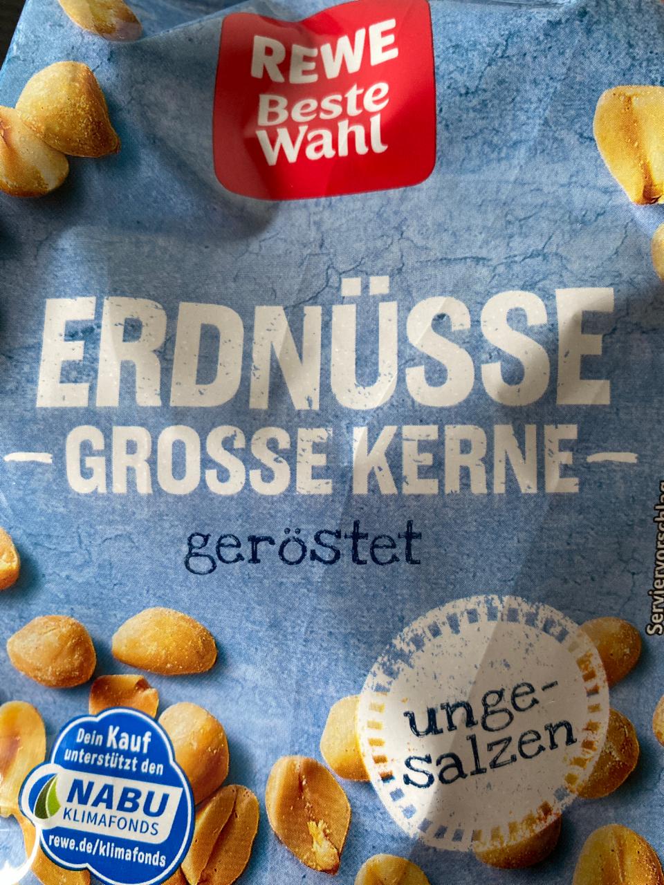 Fotografie - Erdnüsse Grosse Kerne geröstet Rewe Beste Wahl