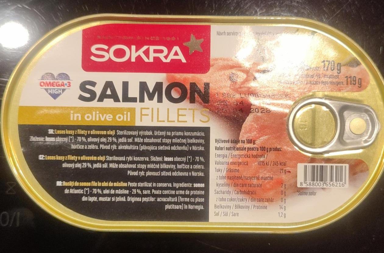 Fotografie - Salmon in olive oil Fillets Sokra