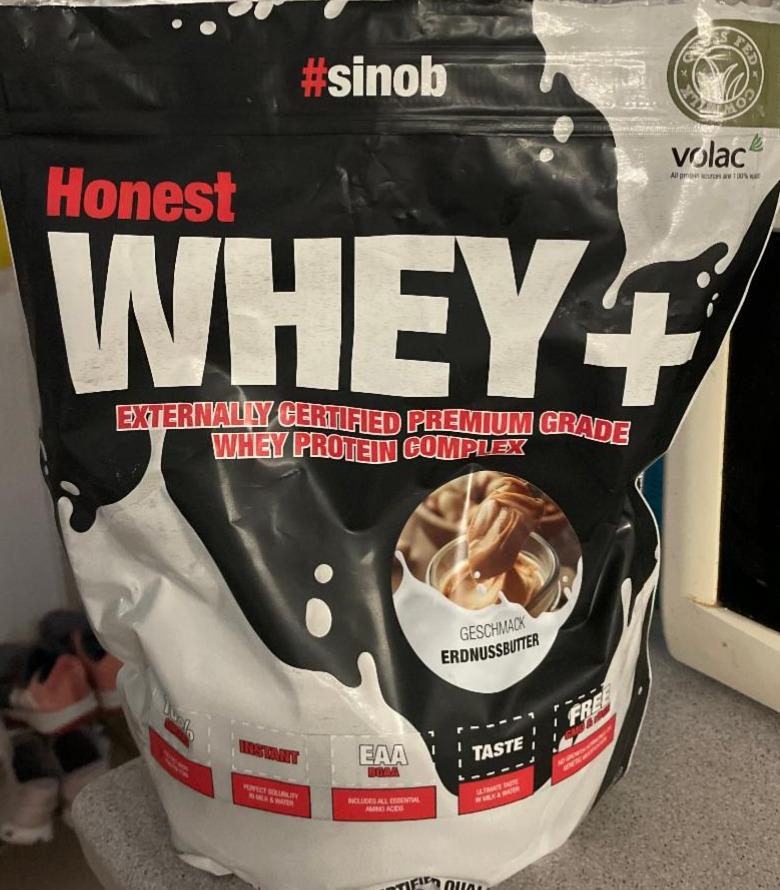 Fotografie - Honest Whey + Geschmack Erdnussbutter Sinob