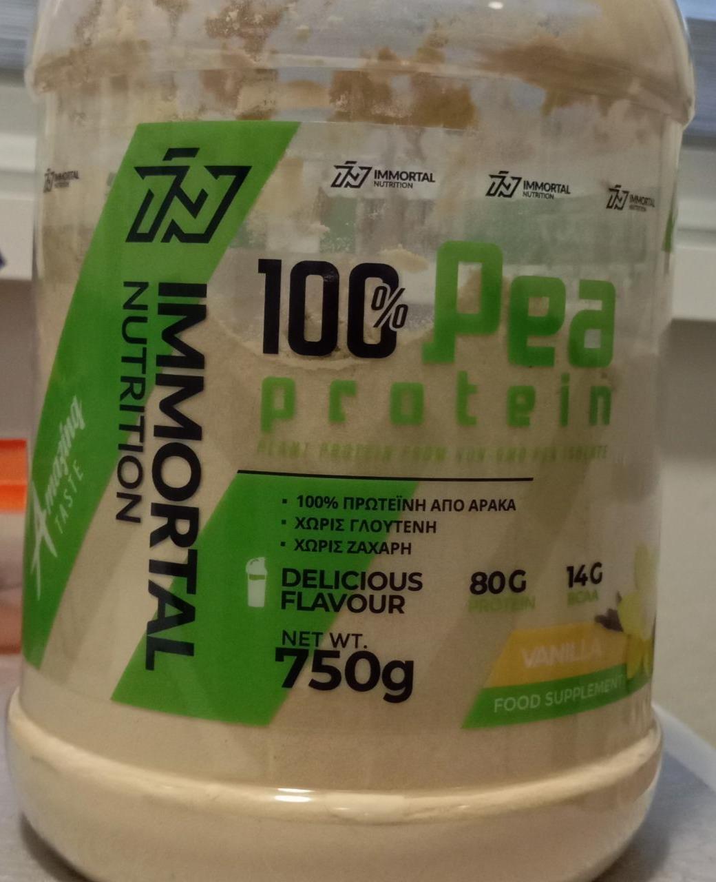 Fotografie - 100% pea protein vanilla Immortal Nutrition