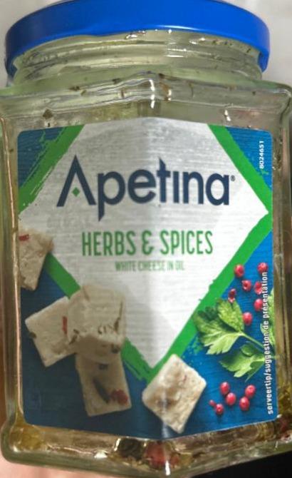 Fotografie - Herbs & Spices white cheese in oil Apetina