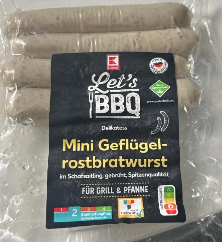 Fotografie - Let's BBQ Mini Geflügel-rostbratwurst K-Classic