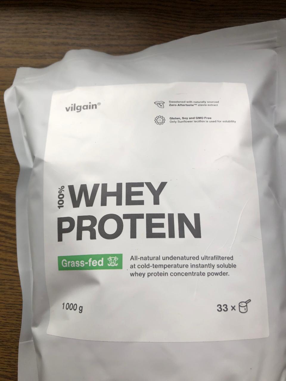 Fotografie - 100% Whey Protein Grass-fed Salted Caramel Vilgain