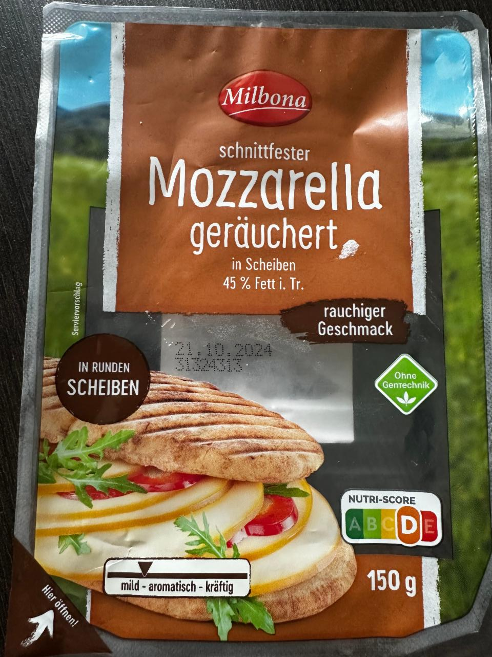 Fotografie - Mozzarella geräuchert Milbona