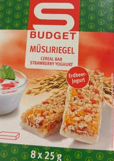 Fotografie - Müsliriegel Cereal bar Strawberry yoghurt S Budget