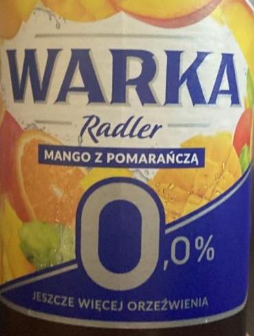 Fotografie - Radler mango z pomarańcza Warka