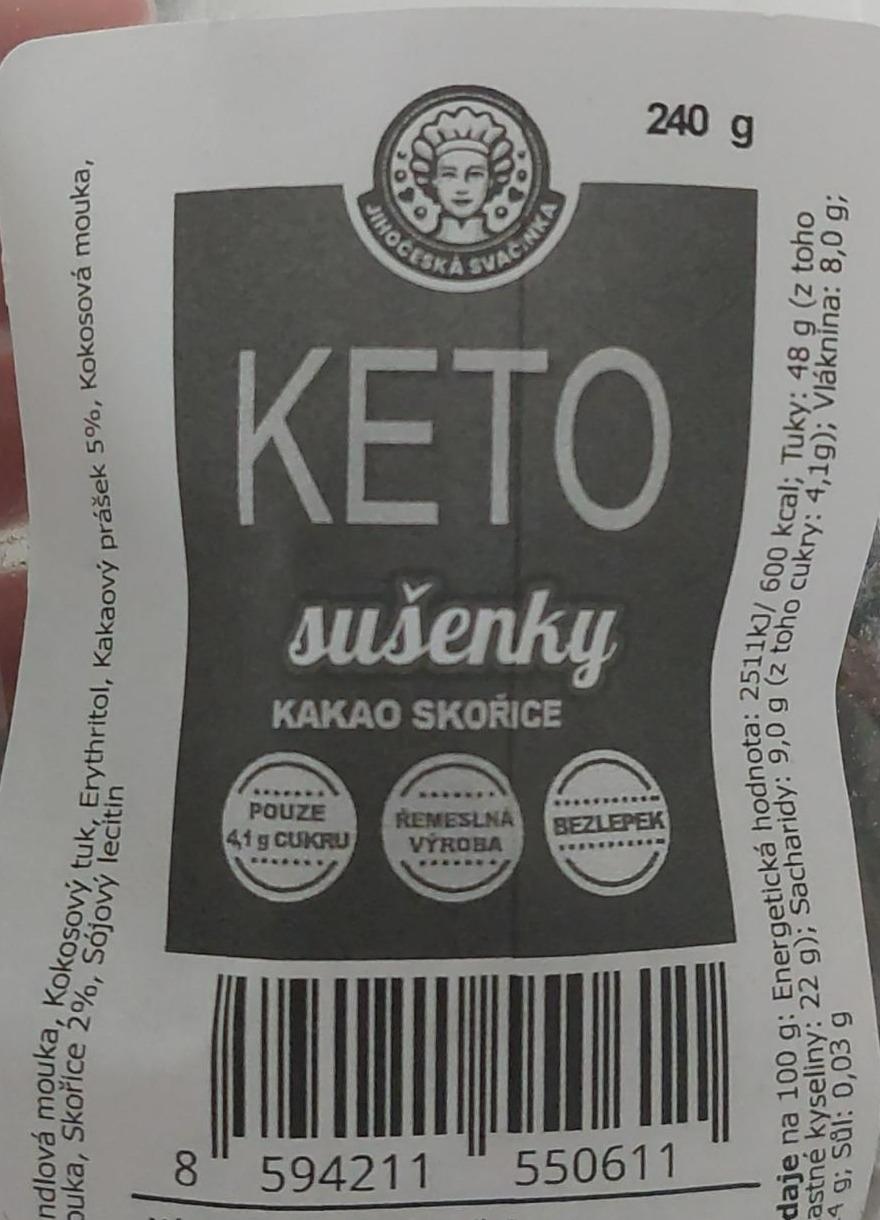 Fotografie - Keto sušenky kakao skořice Jihočeská svačinka