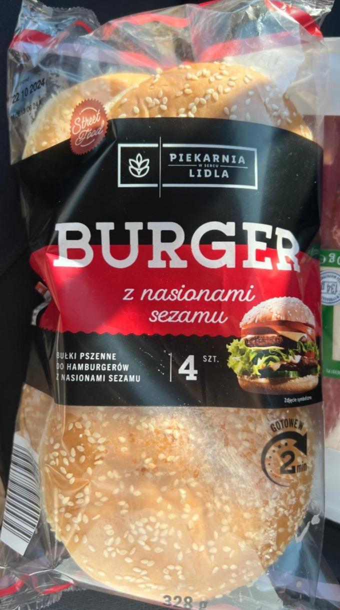 Fotografie - Burger z nasionami sezamu Piekarnia Lidla