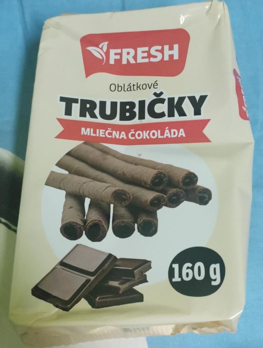 Fotografie - Oblátkové trubičky mliečna čokoláda Fresh