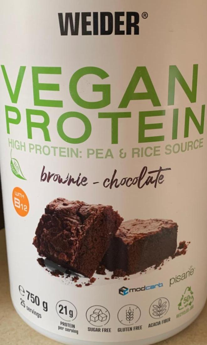 Fotografie - Vegan Protein Brownie- Chocolate Flavour Weider