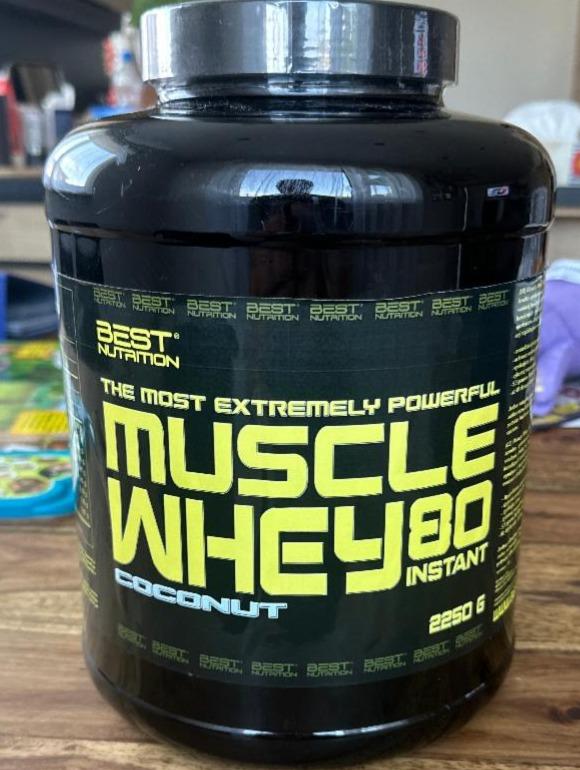 Fotografie - Muscle Whey 80 Instant Coconut Best Nutrition