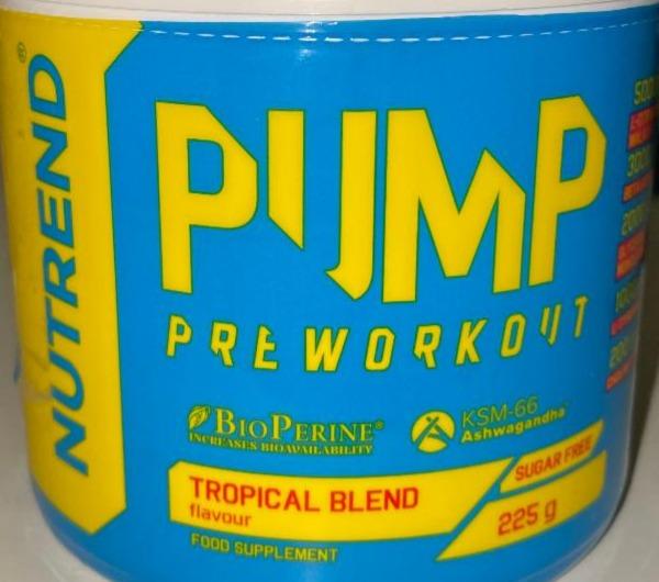 Fotografie - Pump Preworkout Tropical blend Nutrend