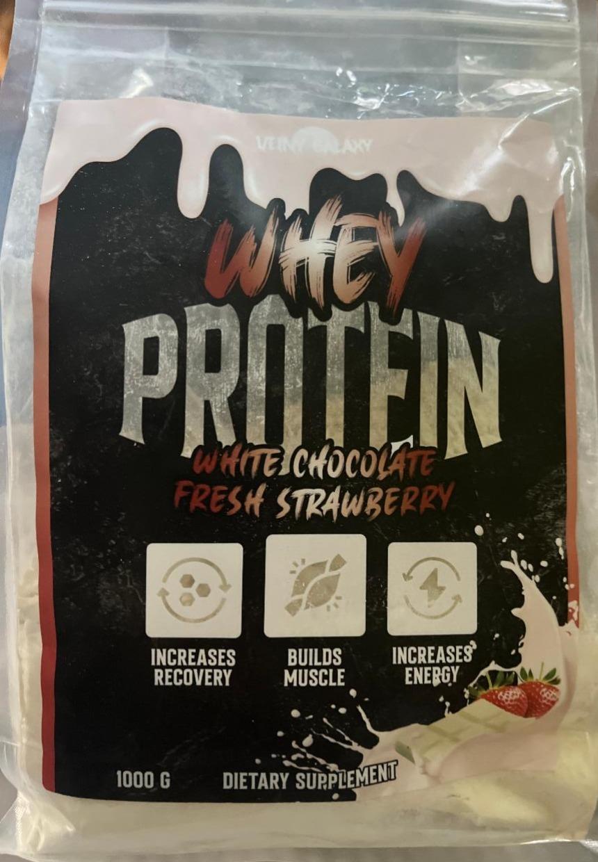 Fotografie - Whey Protein White Chocolate Fresh Strawberry Veiny Galaxy