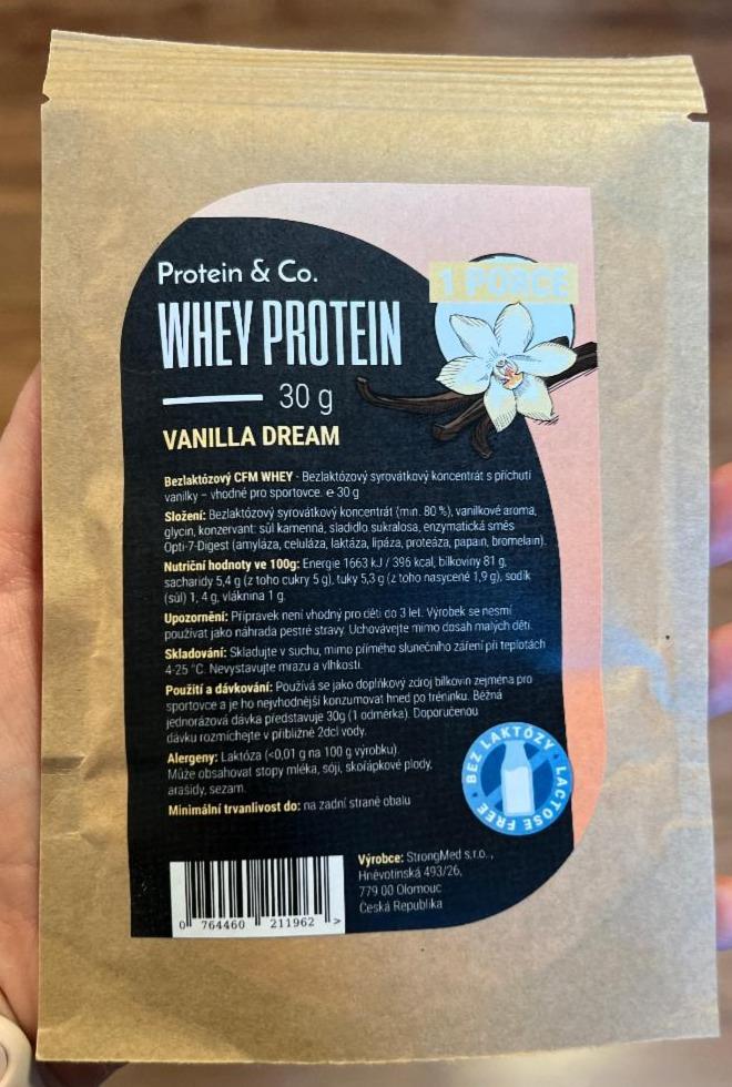 Fotografie - Whey protein vanilla dream bez laktózy Protein & Co.