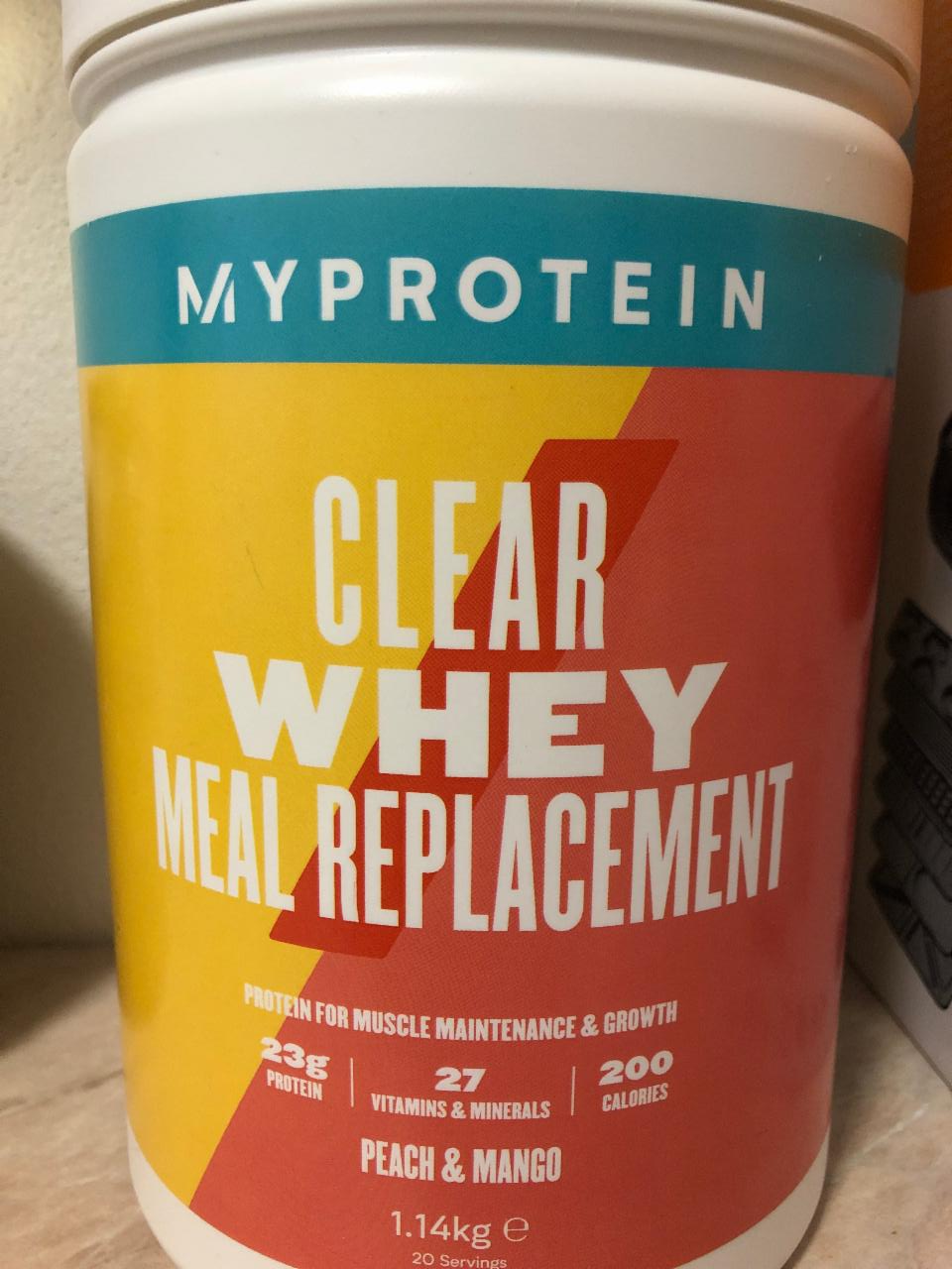 Fotografie - Clear whey meal replacement Peach & Mango MyProtein