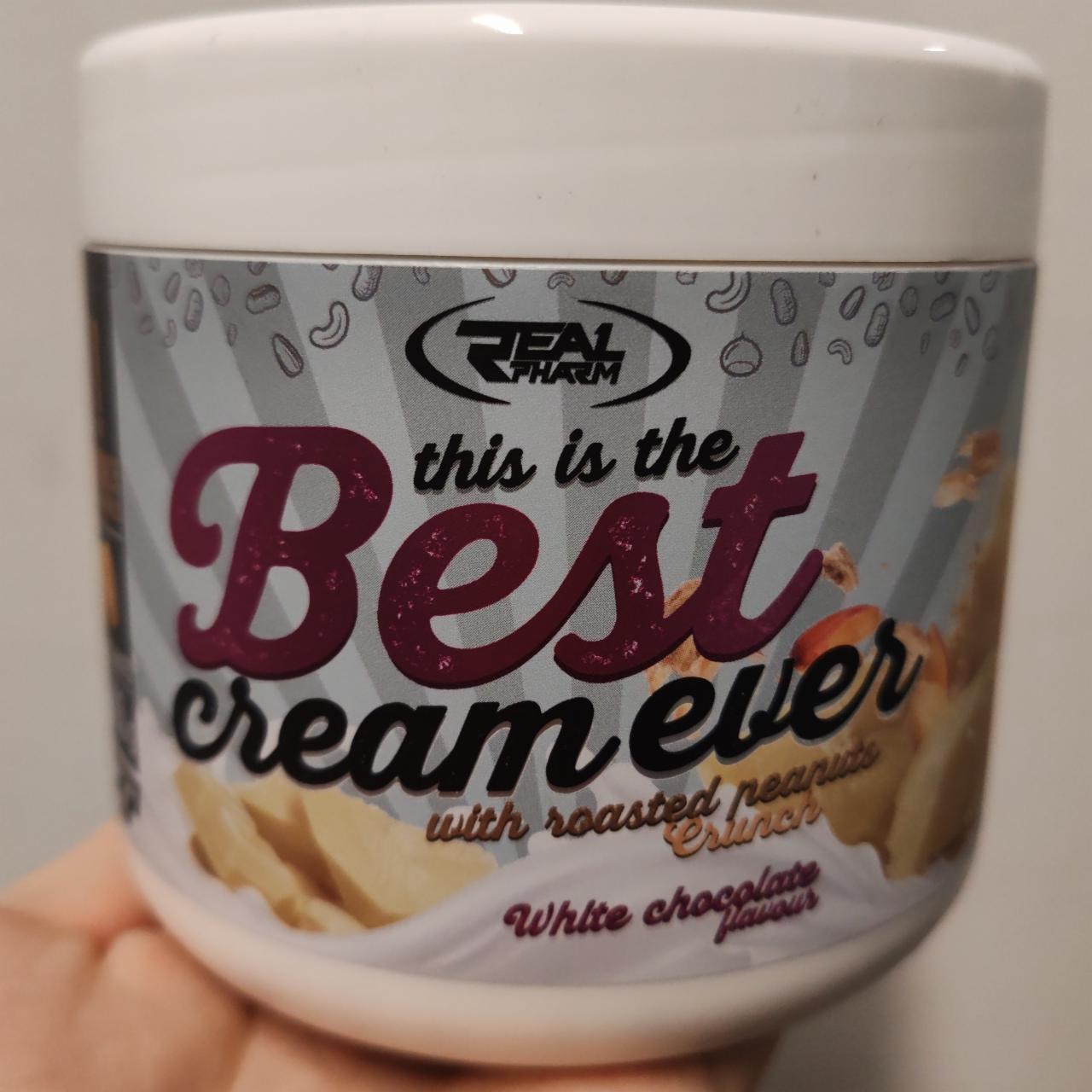 Fotografie - Best cream ever with roasted peanuts Crunch White chocolate flavour Real Pharm