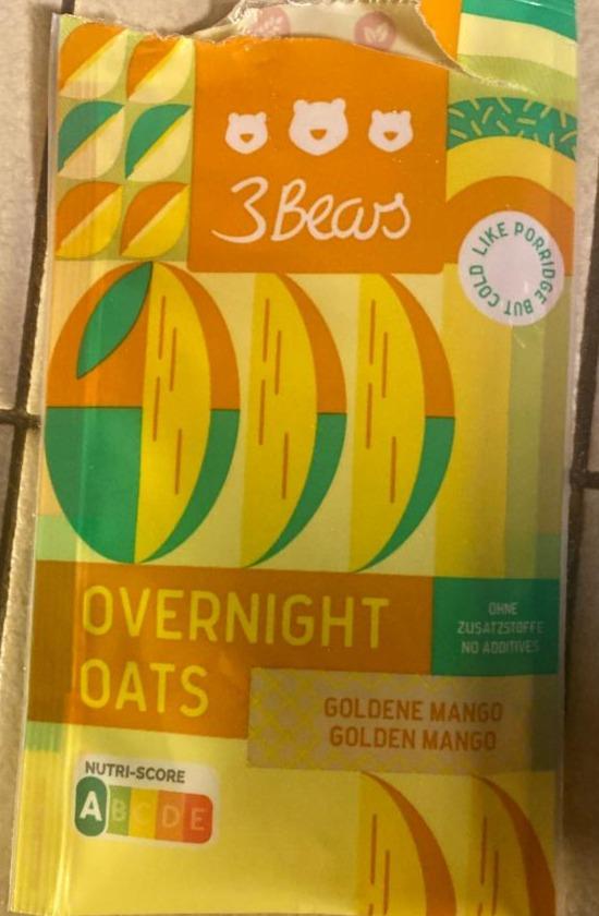 Fotografie - Overnight oats Golden mango 3 Bears