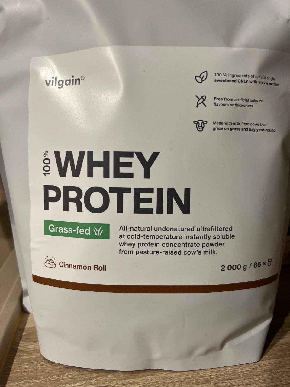 Fotografie - Whey Protein Grass-fed Cinnamon Roll Vilgain