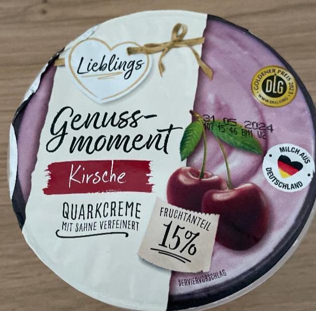 Fotografie - Genuss moment kirsche quarkcreme Lieblings