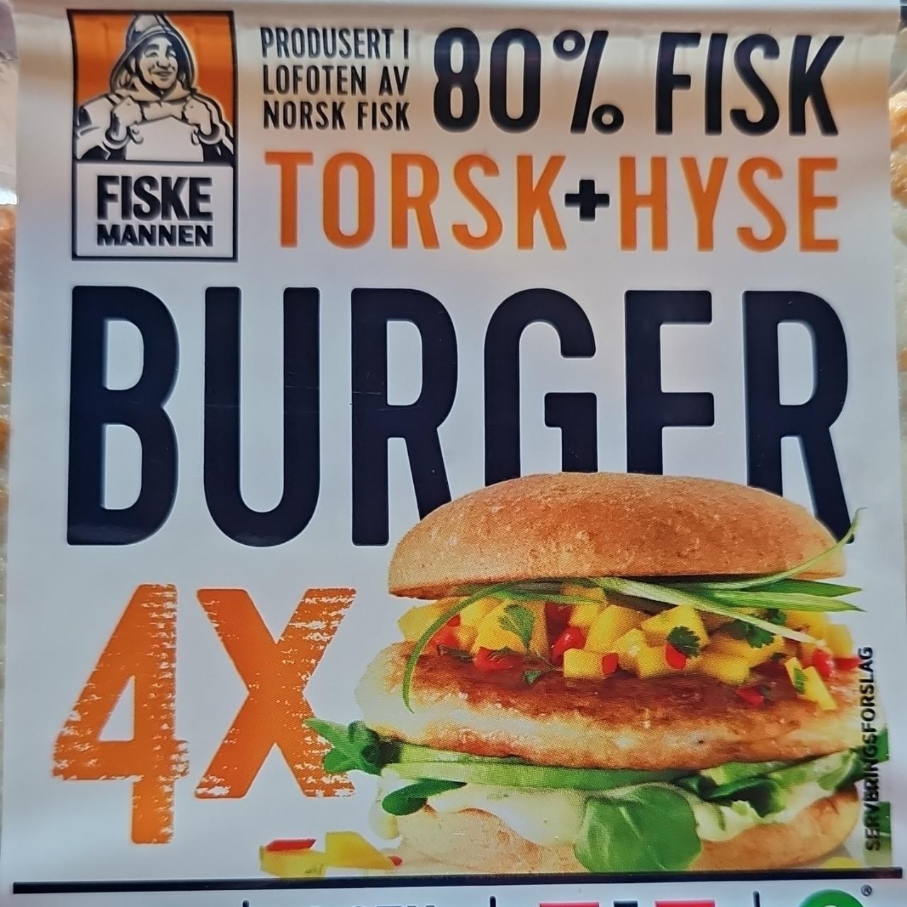 Fotografie - Burger torsk+hyse Fiskemannen