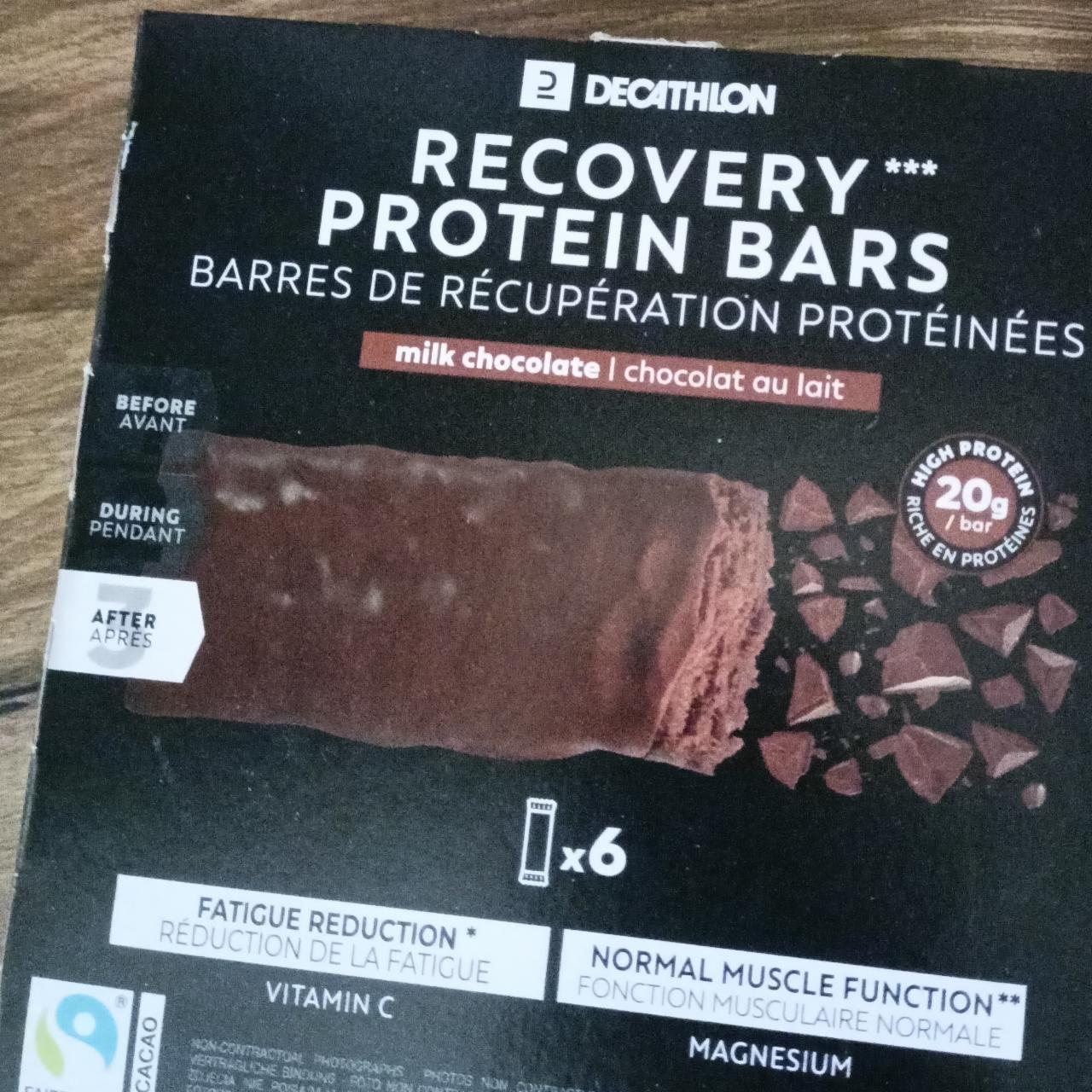 Fotografie - Recovery Protein Bars milk chocolate Decathlon