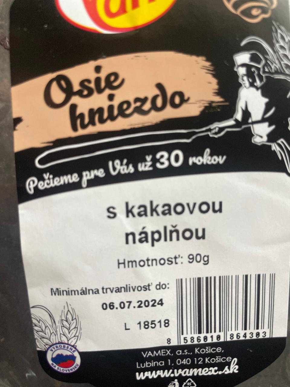 Fotografie - Vamex Osie hniezdo s kakaovou náplňou