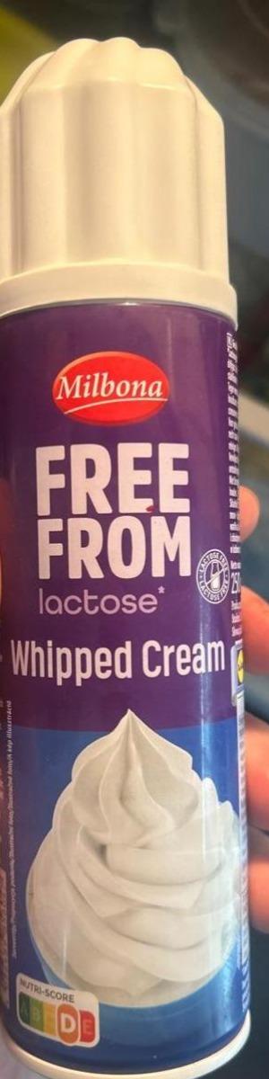 Fotografie - Whipped cream free from lactose Milbona