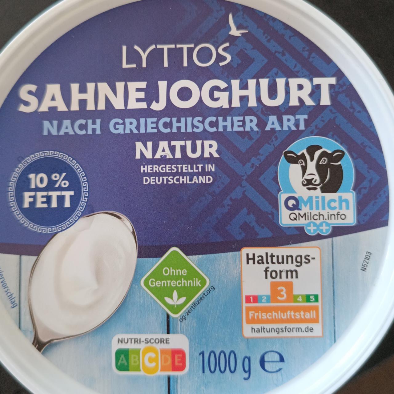 Fotografie - Sahnejoghurt nach griechischer art natur 10% fett Lyttos