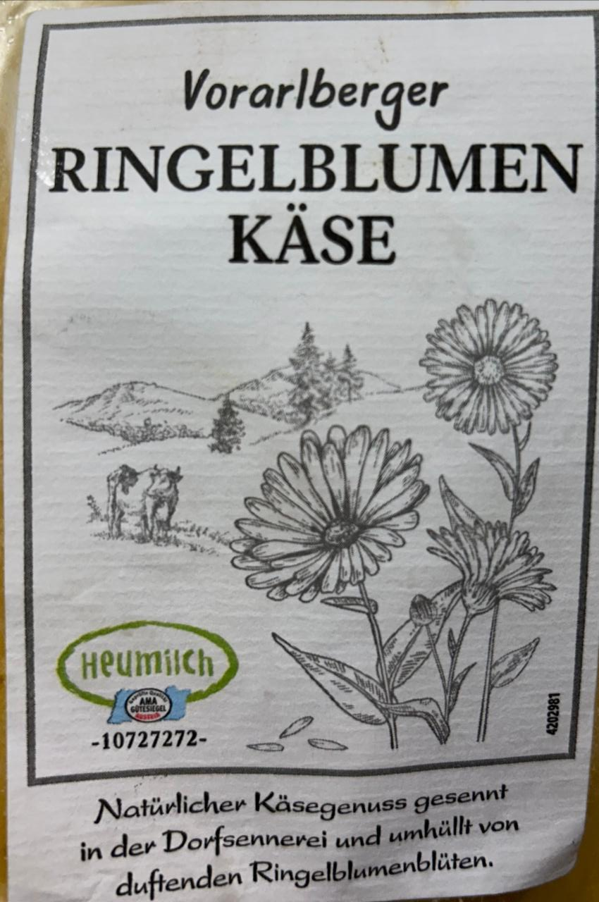 Fotografie - Ringelblumen Käse Vorarlberger