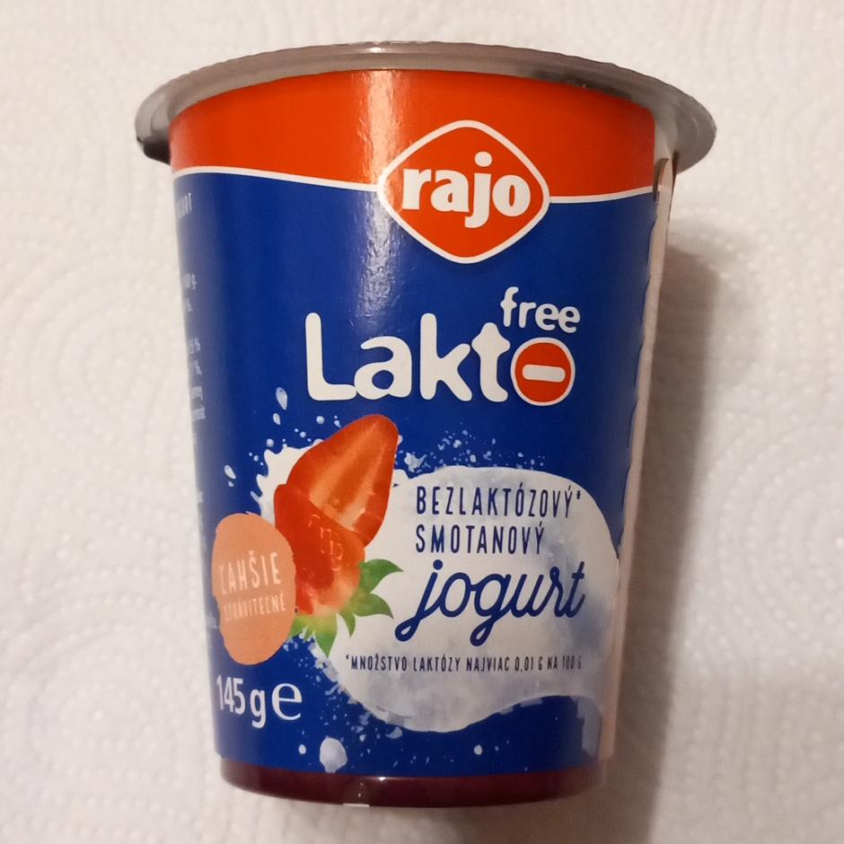 Fotografie - Lakto free Bezlaktózový Smotanový Jogurt jahoda Rajo