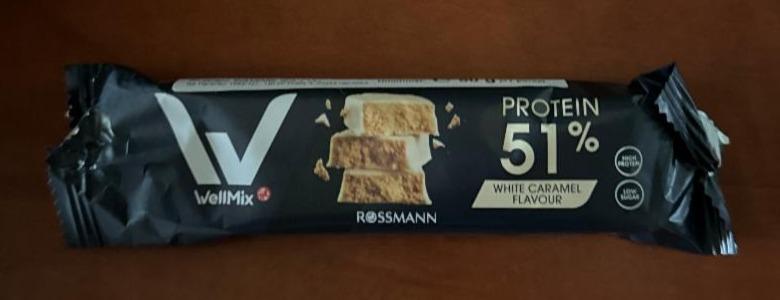 Fotografie - WellMix Protein 51% White Caramel flavour Rossmann