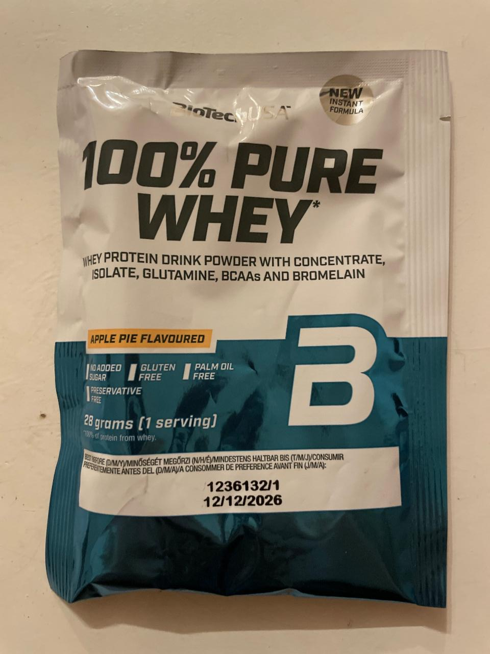 Fotografie - 100% Pure Whey Apple Pie flavoured BioTechUSA