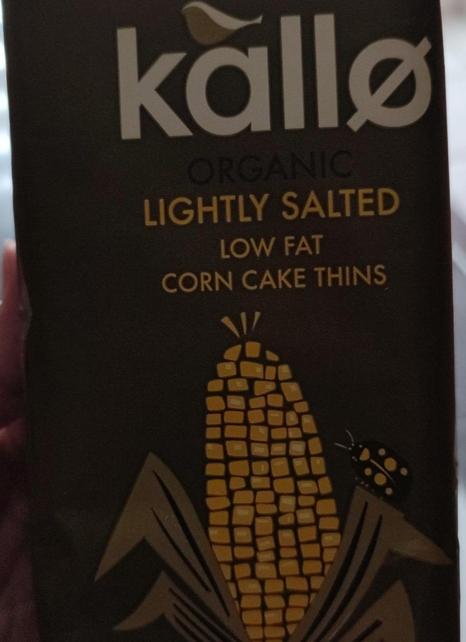 Fotografie - Organic Corn Cake Thins Lightly Salted Kallo