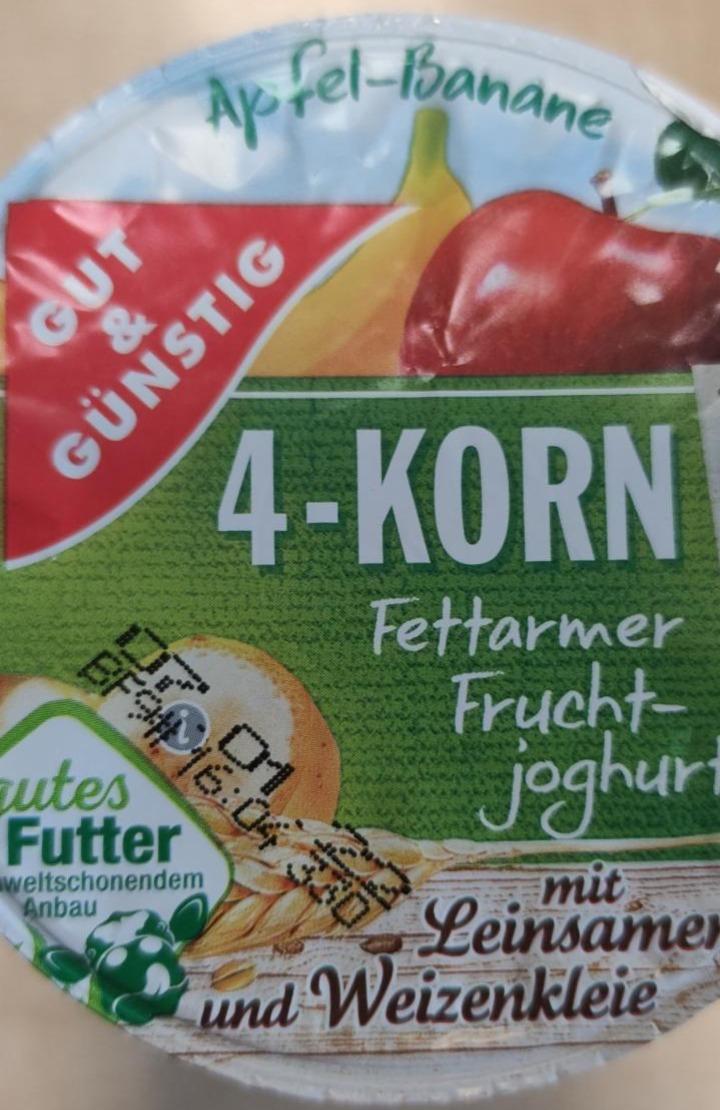 Fotografie - 4-korn fettarmet jogurt mild apfel-banane Gutes Land