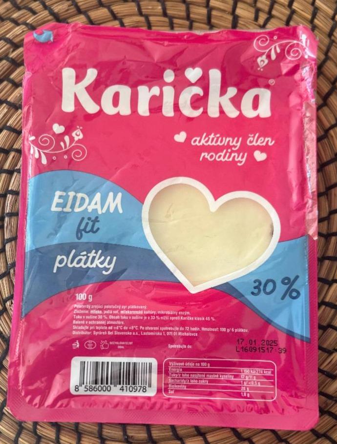 Fotografie - Eidam Fit plátky 30% Karička