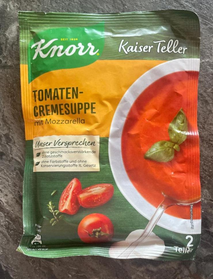 Fotografie - Tomaten-Cremesuppe mit Mozzarella Knorr