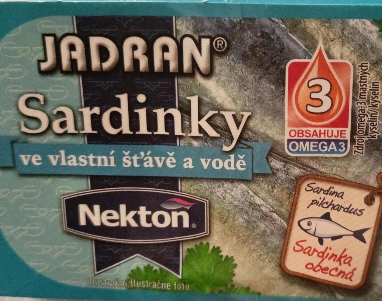 Fotografie - Jadran Sardinky ve vlastní šťávě a vodě Nekton