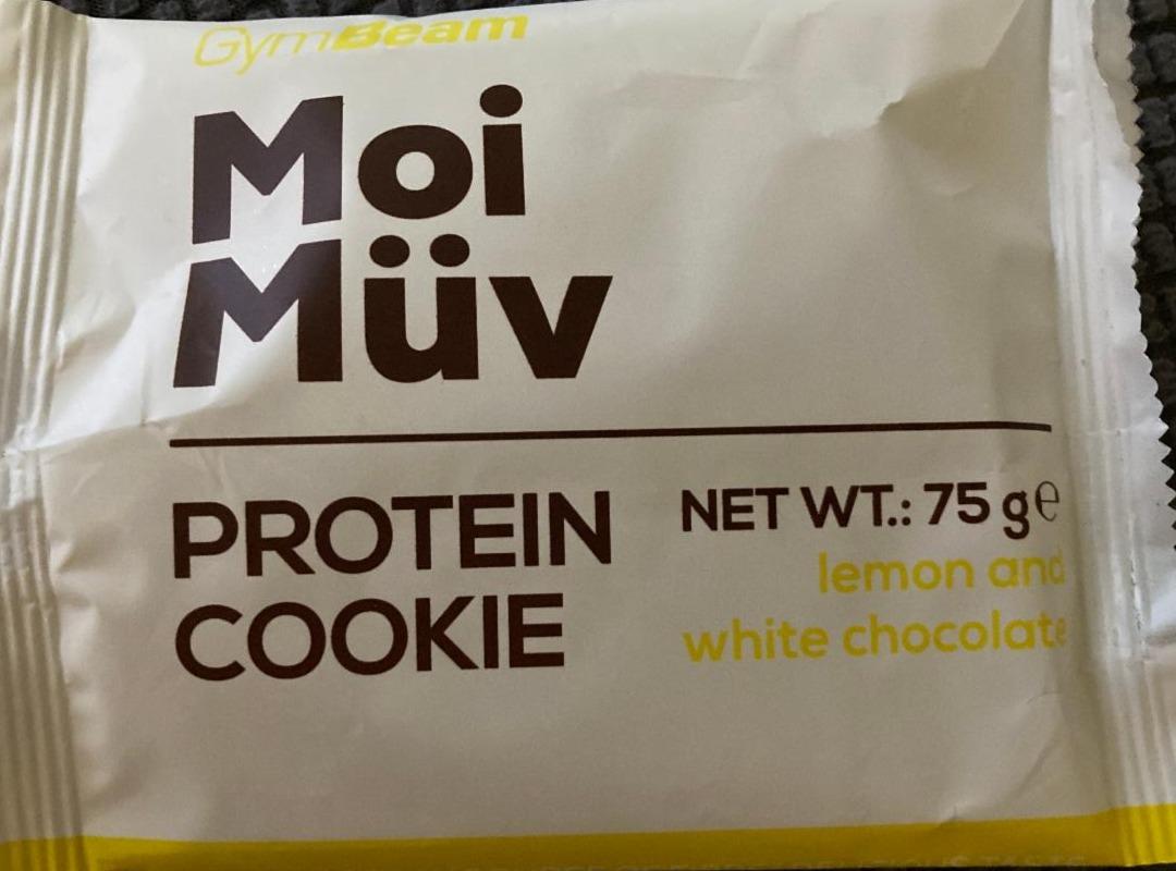 Fotografie - Moi Müv Protein Cookie lemon and white chocolate GymBeam