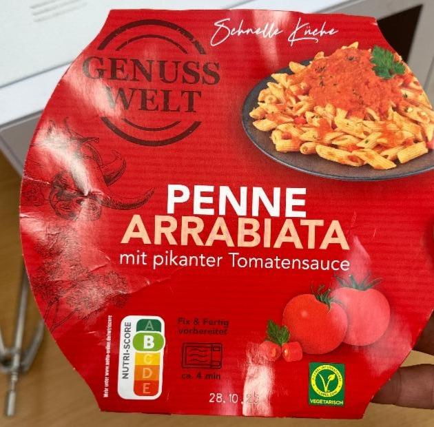 Fotografie - Penne Arrabiata mit pikanter Tomatensauce Genuss Welt