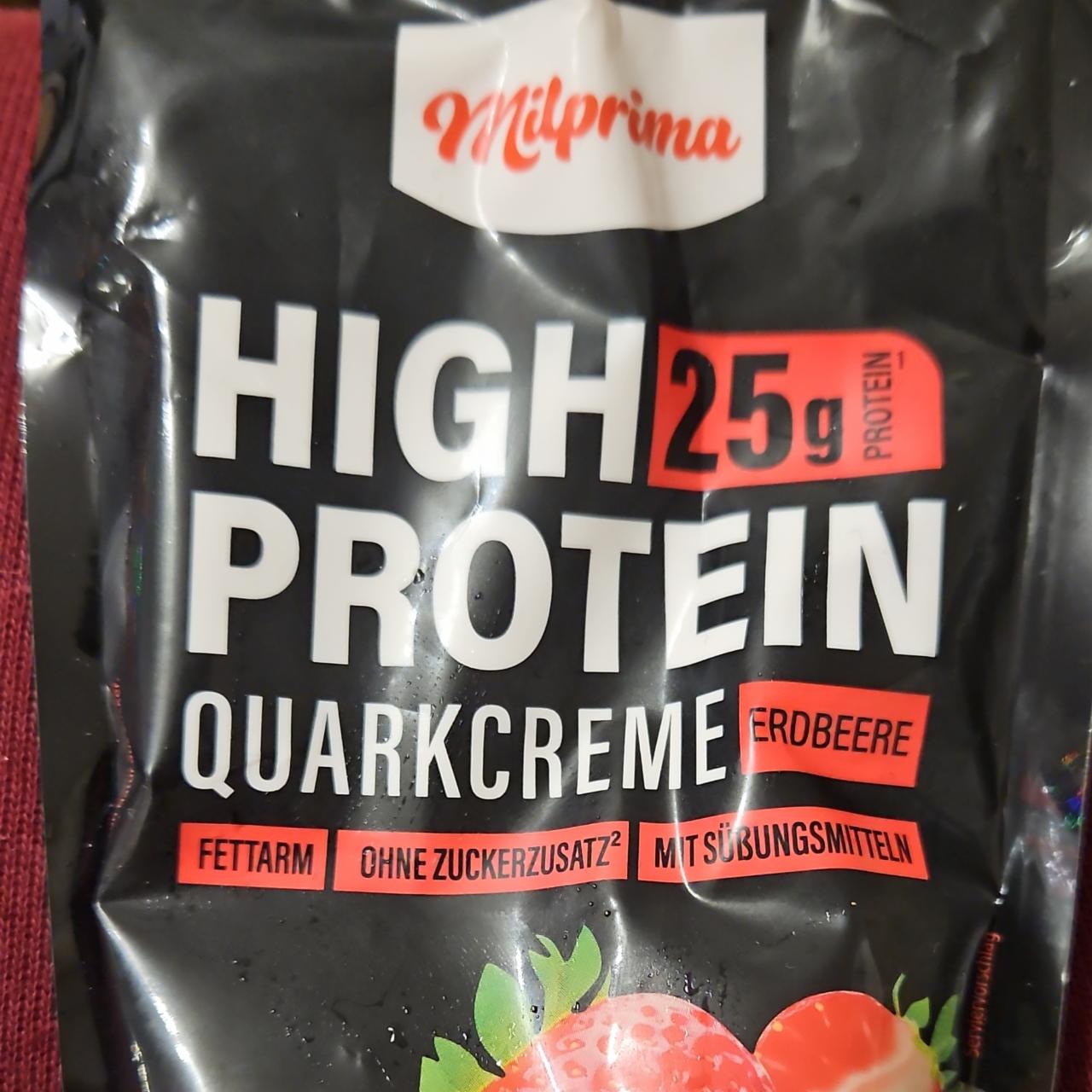 Fotografie - High Protein 25g Quarkcreme Erdbeere Milprima