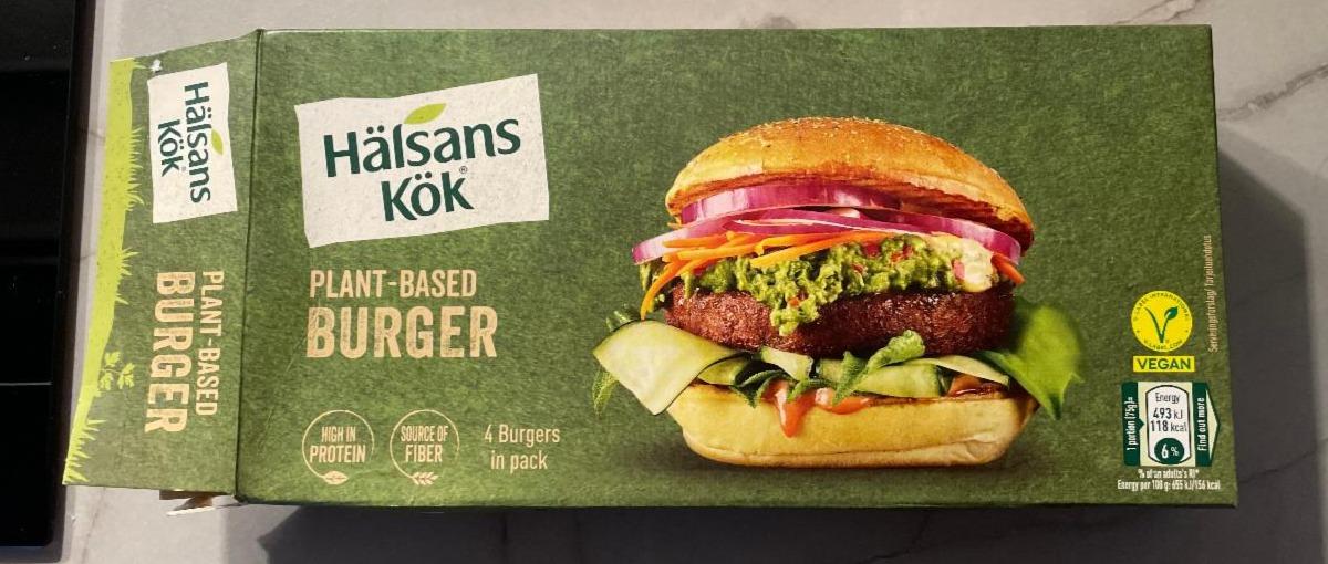 Fotografie - Plant-based burger Hälsans Kök