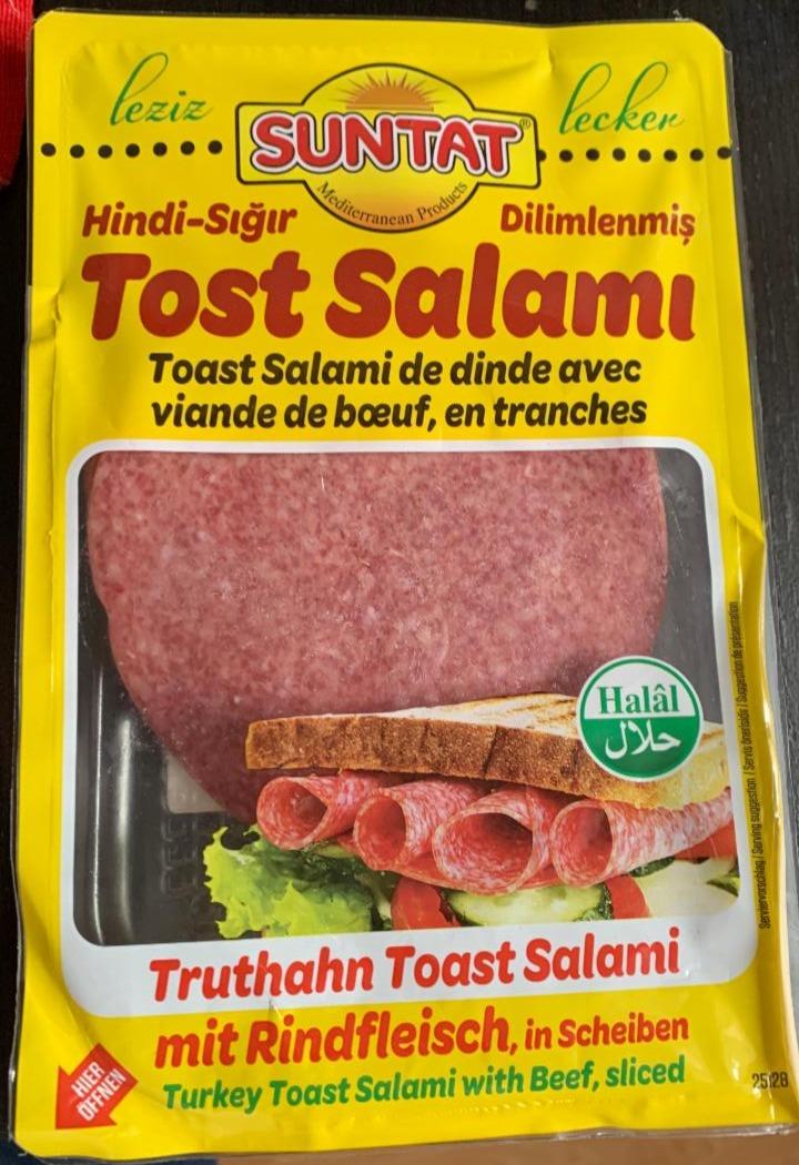 Fotografie - Truthahn Toast Salami Suntat