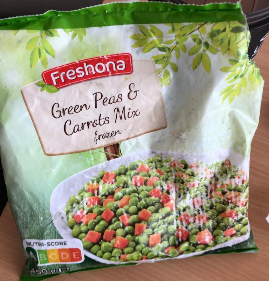 Fotografie - Green peas & carrots mix frozen Freshona